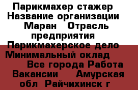 Парикмахер-стажер › Название организации ­ Маран › Отрасль предприятия ­ Парикмахерское дело › Минимальный оклад ­ 30 000 - Все города Работа » Вакансии   . Амурская обл.,Райчихинск г.